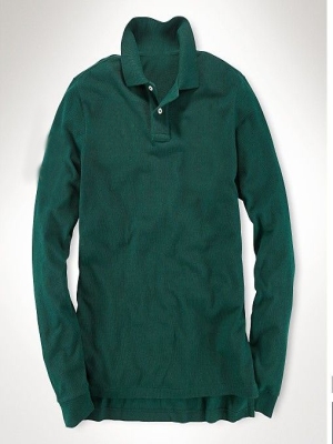 Men polo shirt dark green color